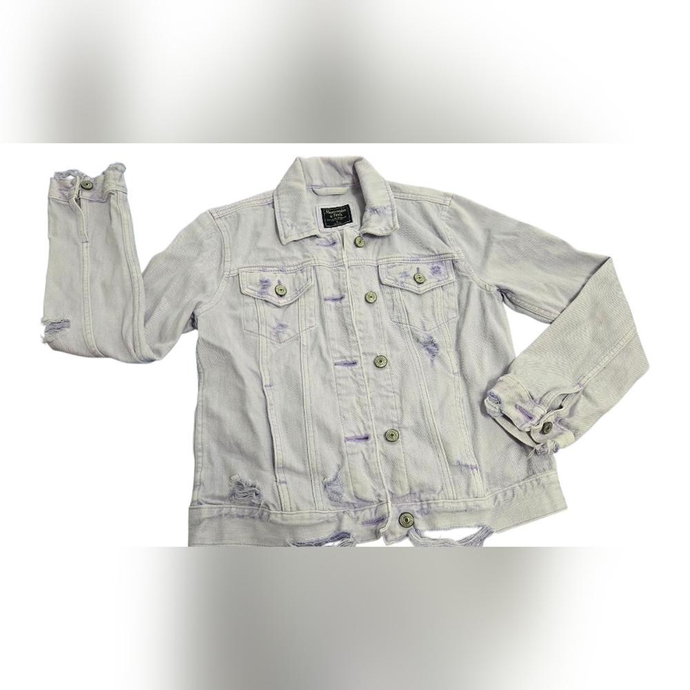 Abercrombie & Fitch Light Purple Jean Jacket